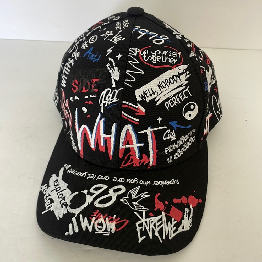 Graffiti Black Hat Adjustable NWOT